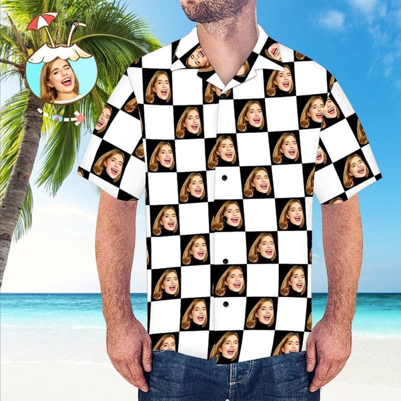 Custom Face Hawaiian Shirts with Face For Men