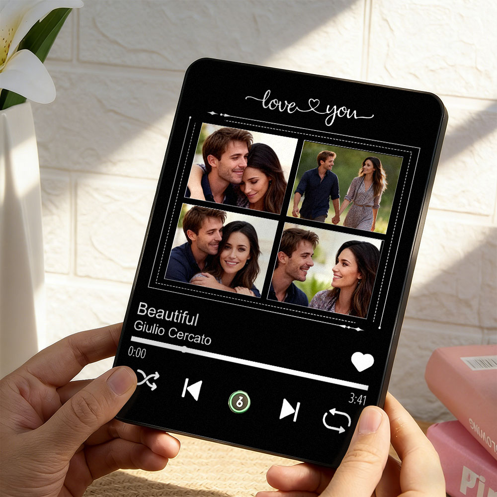 Personalized Gift Song Plaque - Custom Music Photo Frame with Song Playback | Anniversary Birthday Christmas Gift for Couples - Image 2