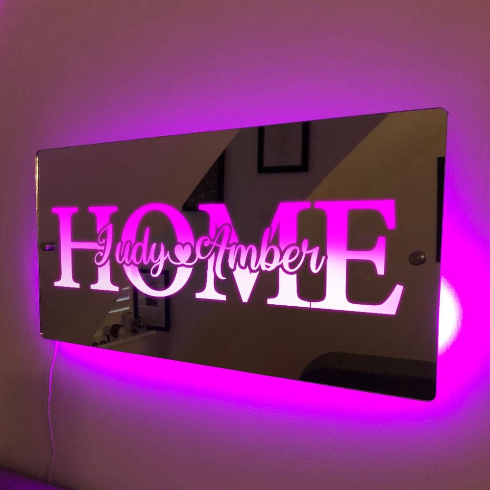 Custom Name Mirror Light Family Love Home Gift - Image 2