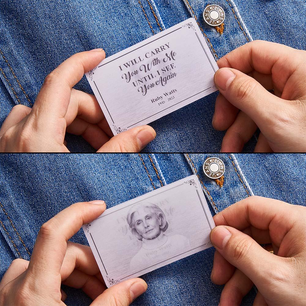 Custom Lenticular Flip Memorial Wallet Insert Card Memorial Gifts