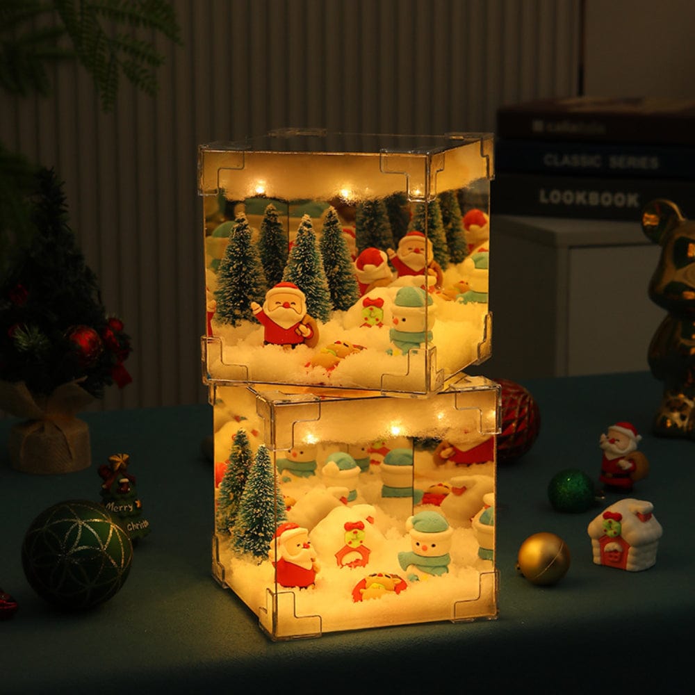DIY Christmas Night Light Mirror and LED Lamp DIY Material Kit for Xmas Table Decor - Image 2