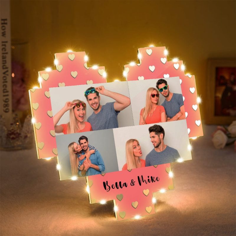 Personalized Picture Collage Photo Light Valentine Gifts for Wife Acrylic