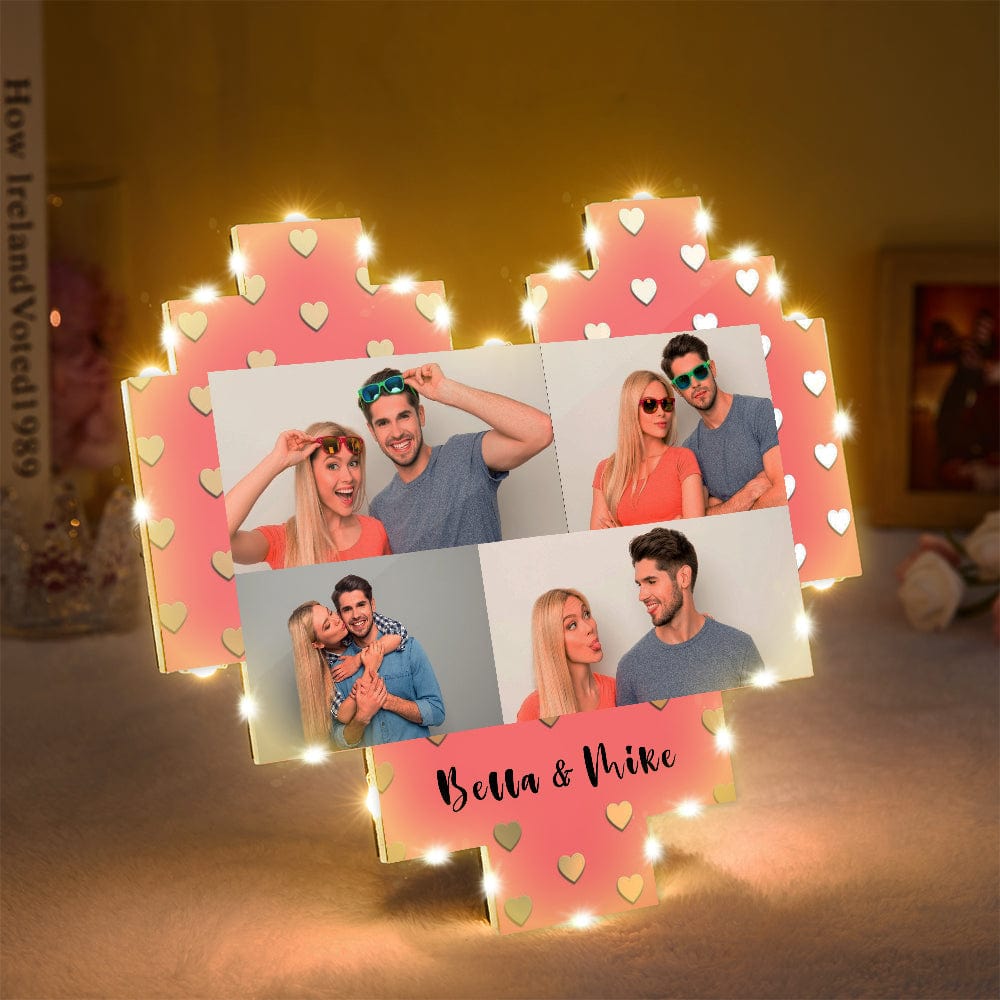 Personalized Picture Collage Photo Light Valentine Gifts for Wife Acrylic