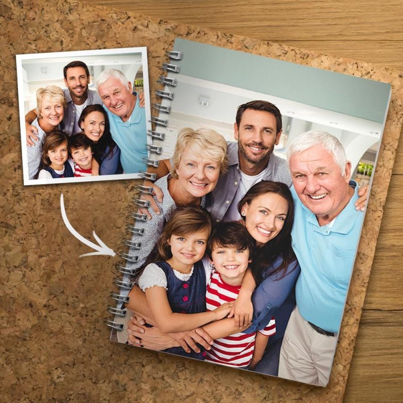 Photo Notebook Custom Spiral Notebook Family Gifts 14*21CM