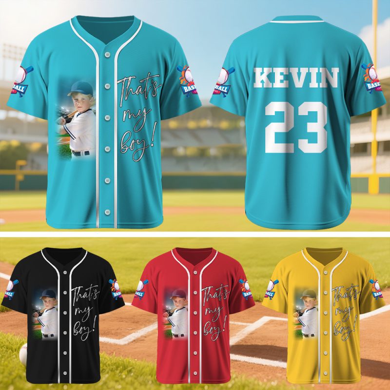 Custom Photo Baseball Game Day Baseball Jersey Gift For Baseball Lovers – Personalized Gift For Baseball