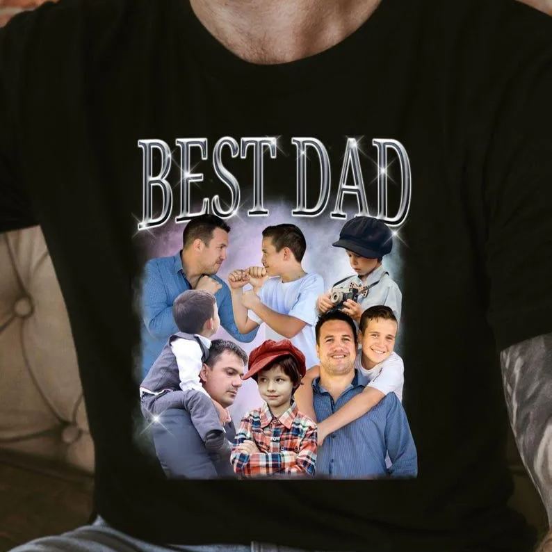 Dad Bootleg Shirt, Personalized Bootleg Shirt For Daddy’s Birthday, Fathers Day Shirt, Best Dad Shirt, Dad Photo Shirt, Daddy Shirt From Son