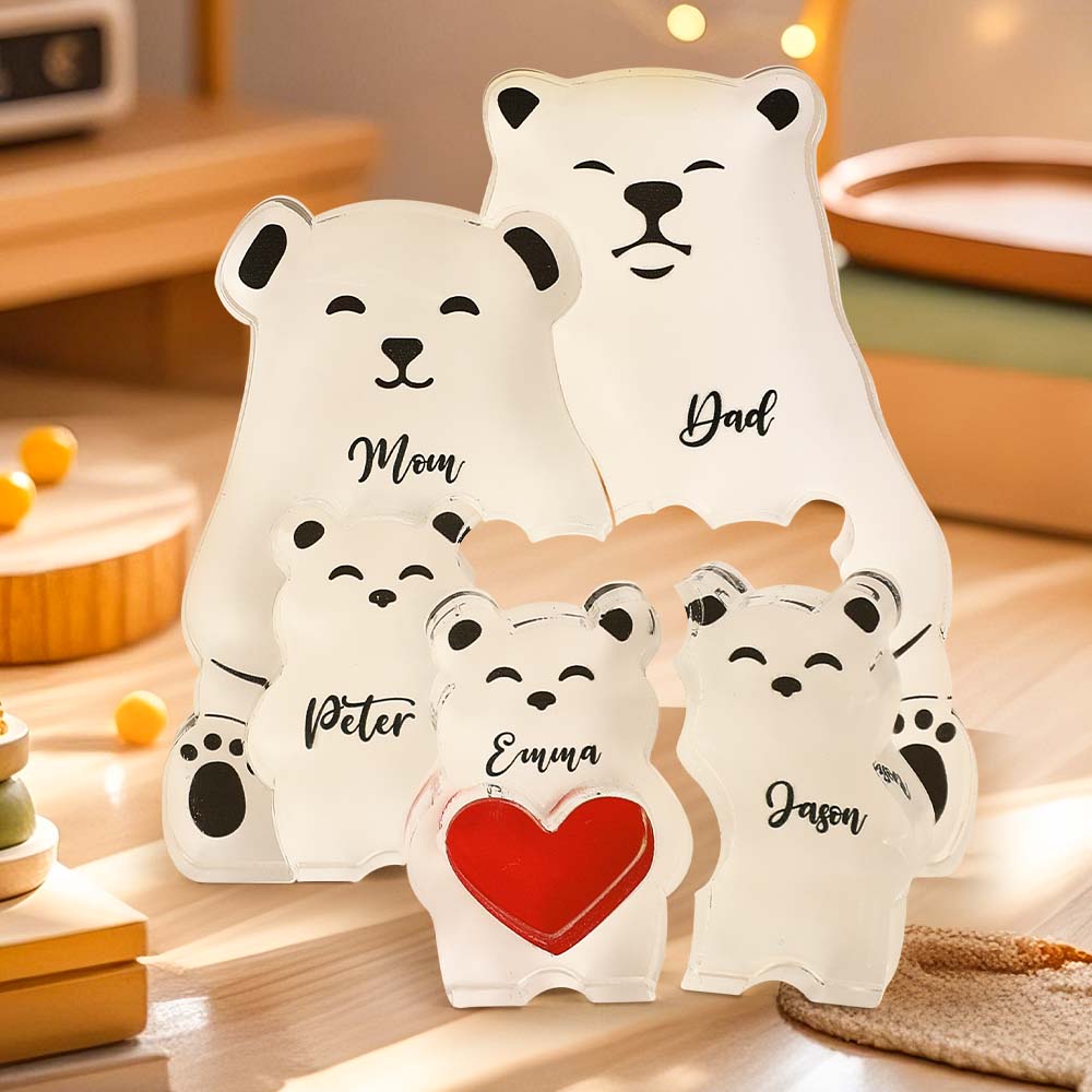 Personalized Bear Puzzle Custom Family Member Names Puzzle Gift for Mother - Image 4