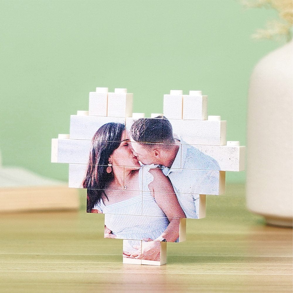 Personalised Photo Block Personalized Boyfriend Gift Custom Building Brick Heart Shaped Block Valentine's Day Gifts - Image 3