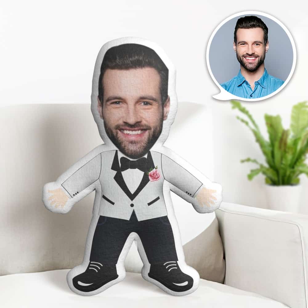 Custom Face Pillow, Male in Suit Face Doll, the Best Gift for Lover Valentine's Day Gift