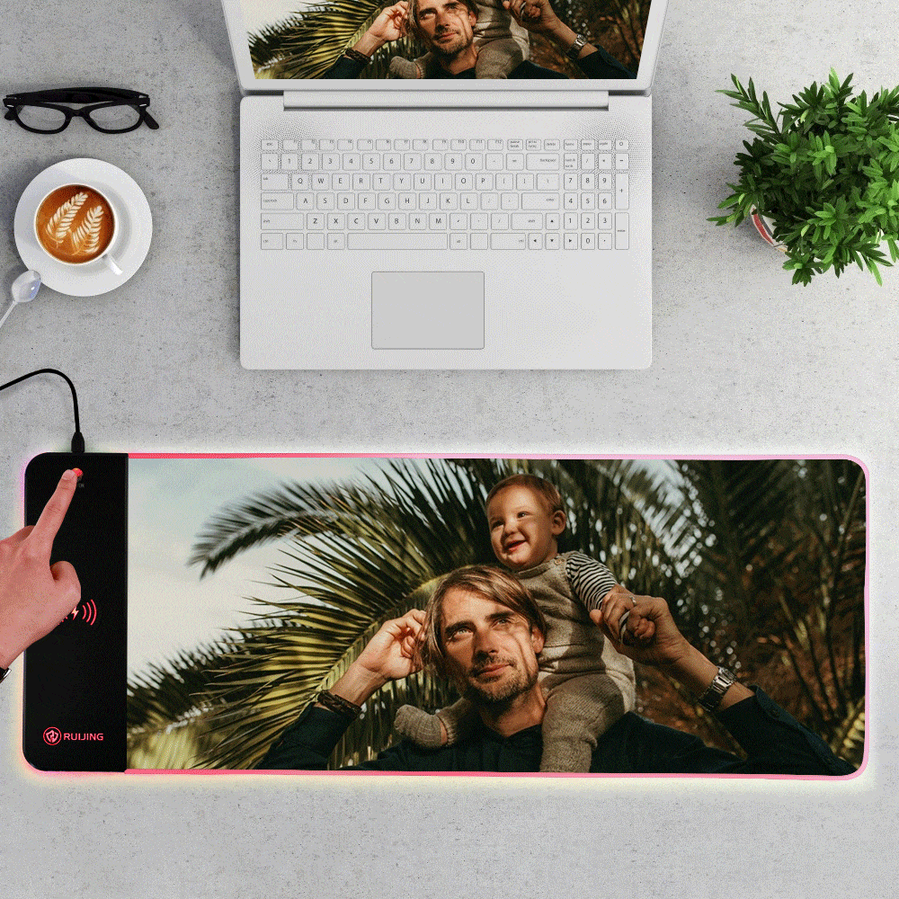 Custom Gaming Mouse Pad Wireless Charging Gift for Gamers