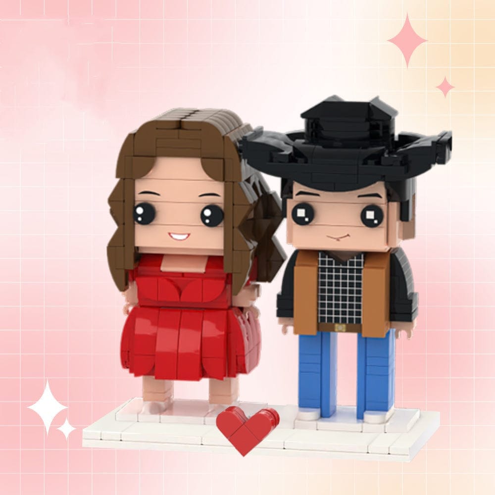 Customizable Fully Body 2 People Custom Brick Figures Denim Suit Brick Me Figures - Image 2