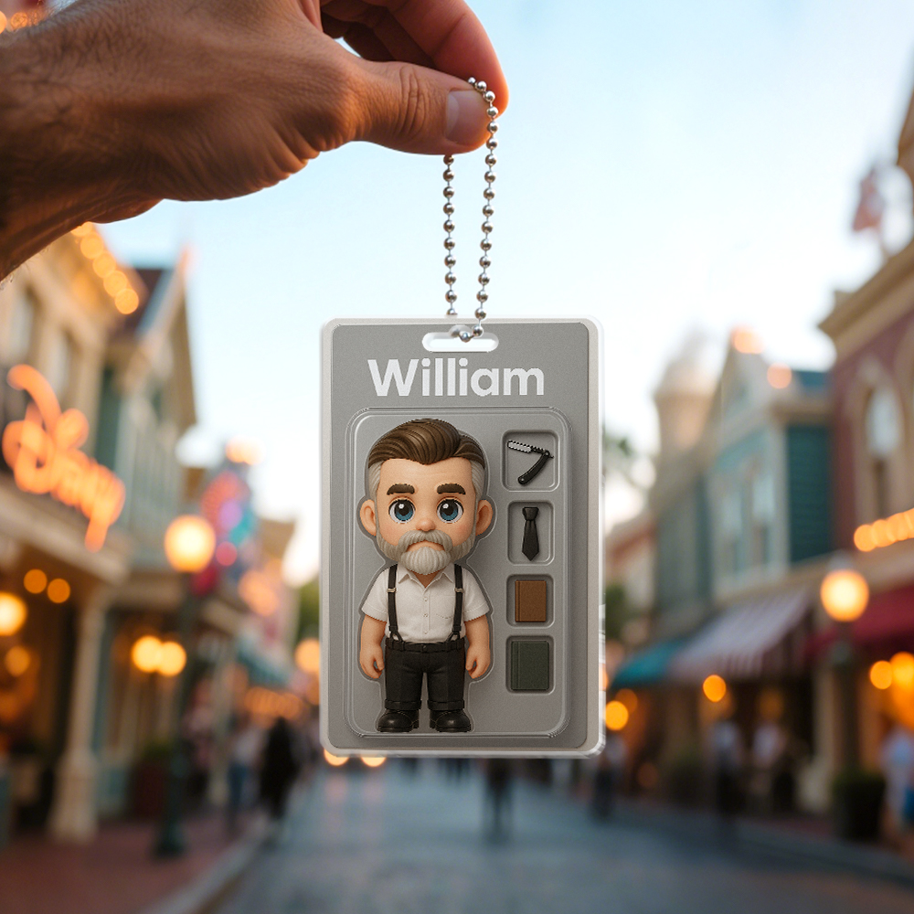 Fully Body Customizable Action Figure Pack Packaging Toy Box Style Art Gift Personalized Acrylic Car Hanger Gift for Him - Image 2
