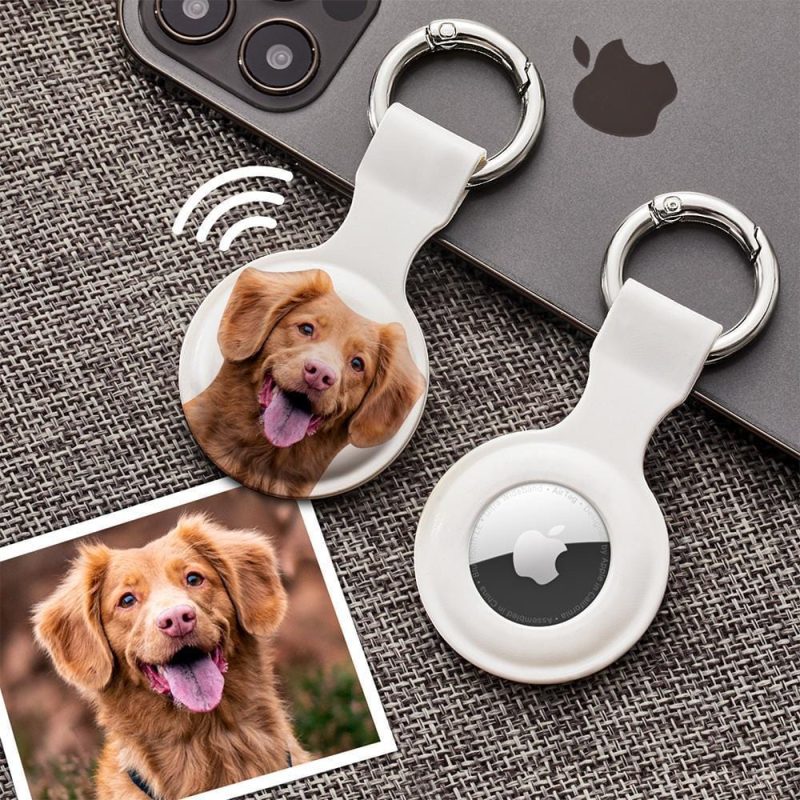 Custom AirTag Case Photo Airtag Holder Anniversary Gifts For Pet Lovers – Waterproof