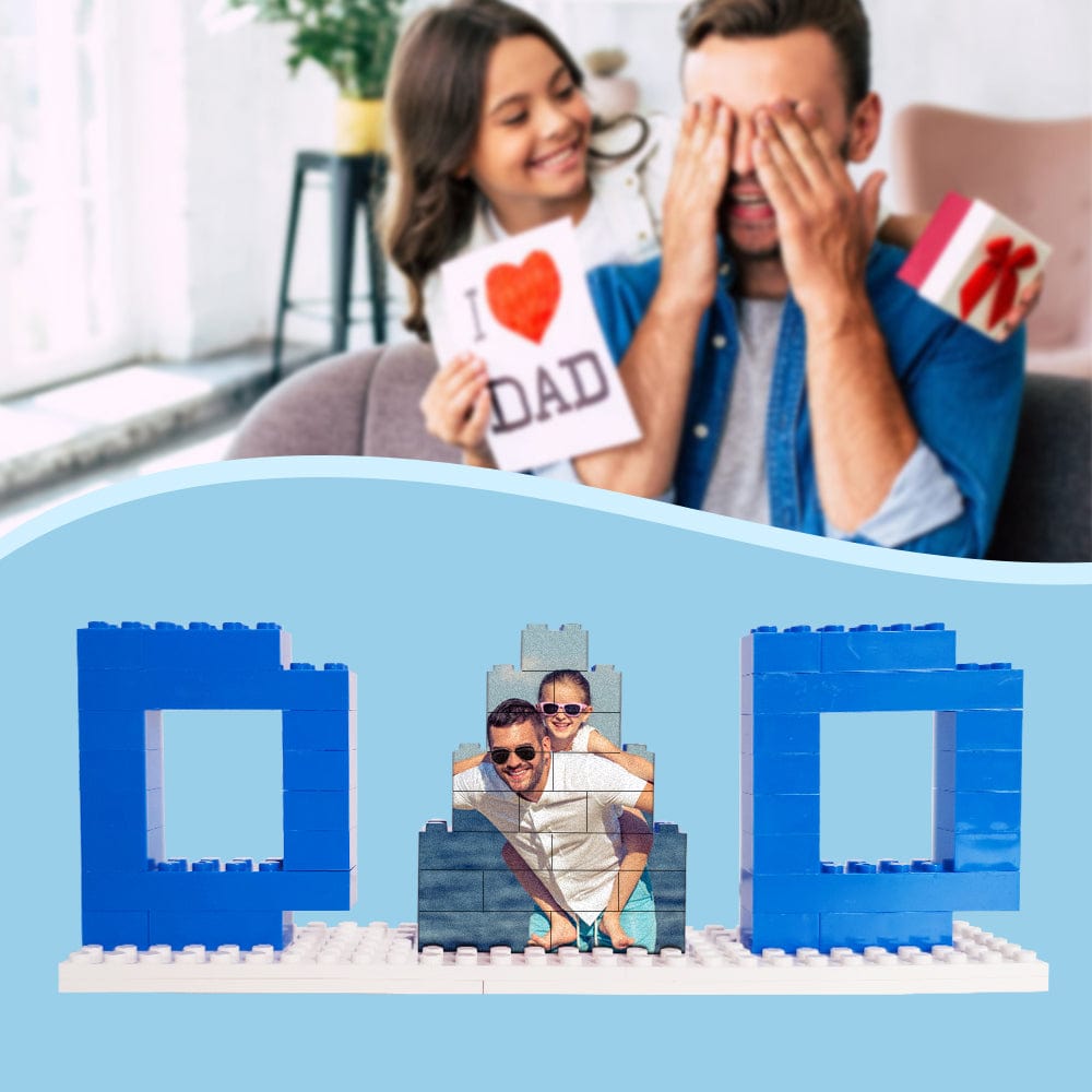 Personalized Dad Photo Building Brick Puzzles Photo Block Gifts for Dad Father's Day Gift - Image 4