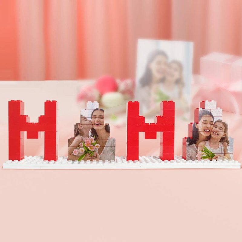 Personalized Mama Photo Building Brick Puzzles Photo Block Mother’s Day Gifts