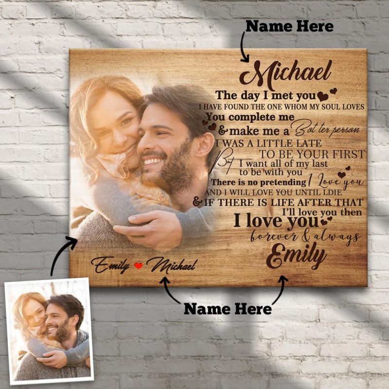 Anniversary Gift Custom Photo Canvas Gift for Couple