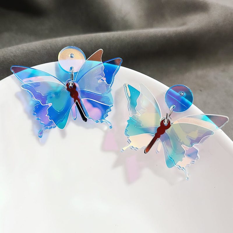 Butterfly Earrings Radiant Radium Butterfly Earrings Gift For Girlfriend
