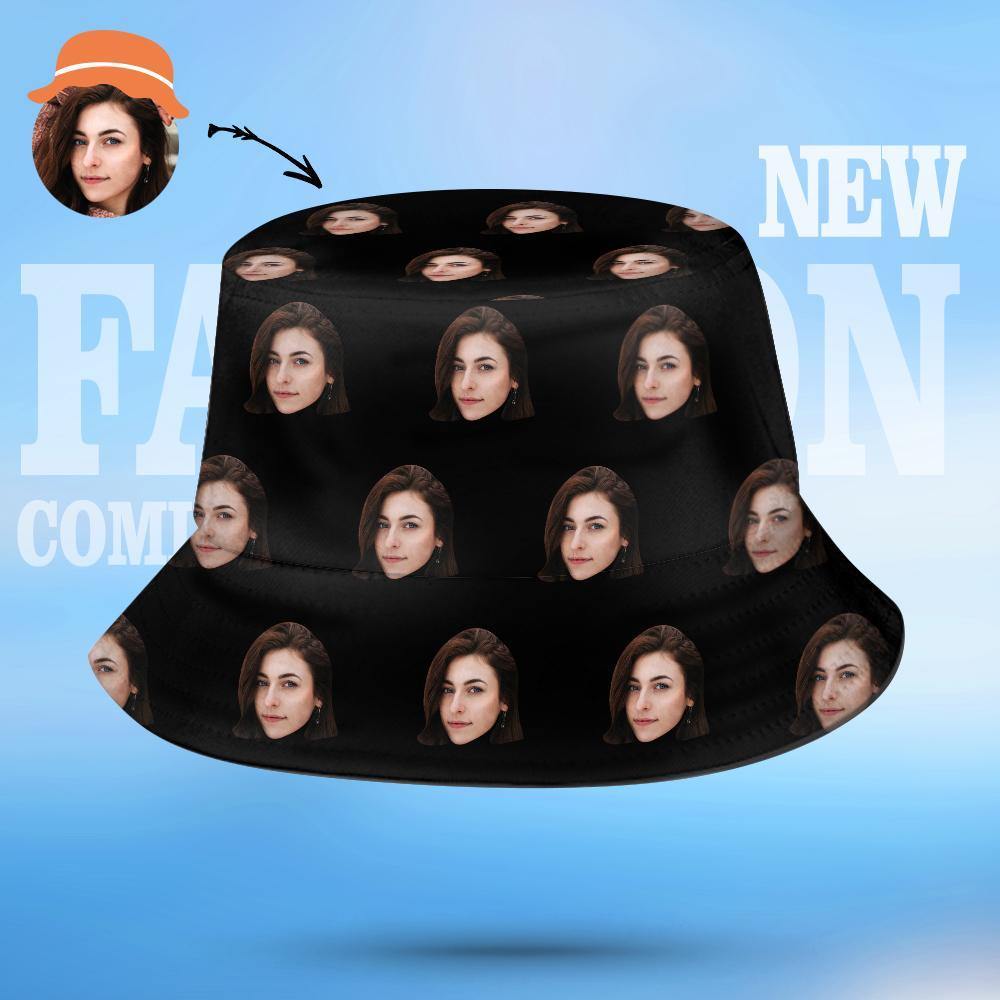 Custom Bucket Hat Print Bucket Hats Personalized Hat Face Gifts for Girlfriend - Image 2