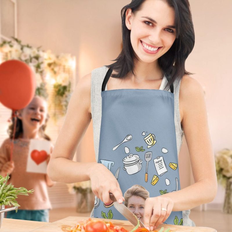 Mother’s Day Apron Custom Apron with Photo Print Best Gift for Mom