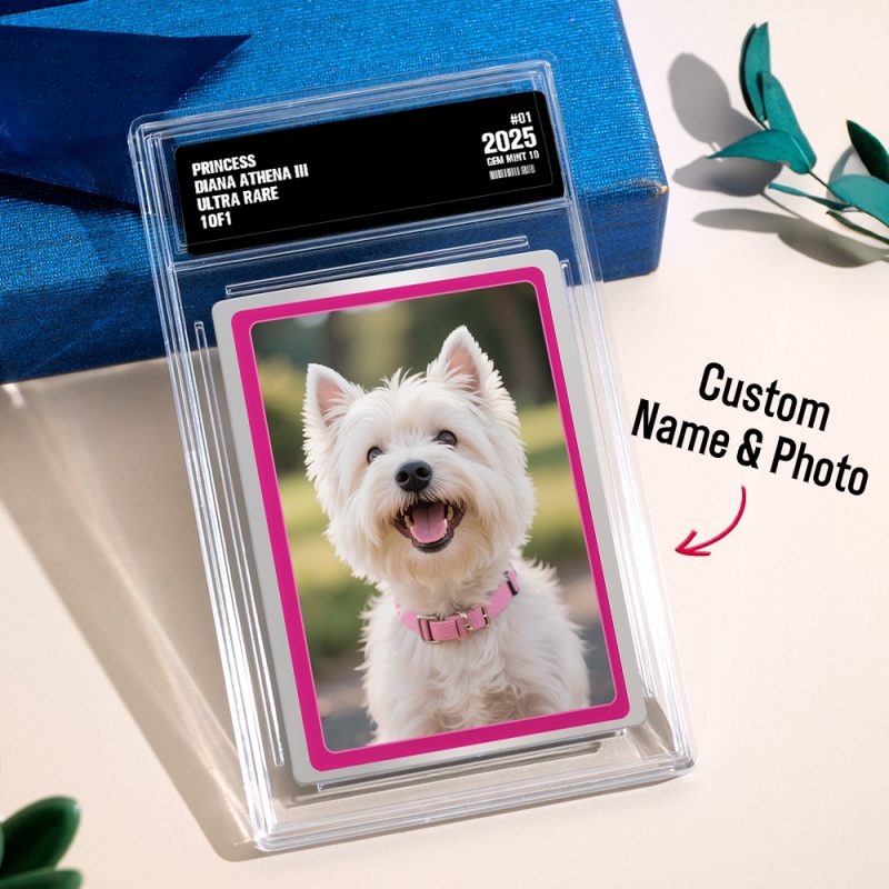 Custom Poke Card Cute Dog Portrait From Photo Personalized Family Card with Custom Text & Photo Special Gift for Pet LoverUS