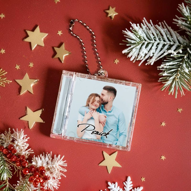 Personalized NFC Keychain Custom Mini Album CD Keychain with Fully Custom Photos+Song Play Your Favorite Spotify Song Instantly Personalized Music Gift Music Lover Keychain CD Albu
