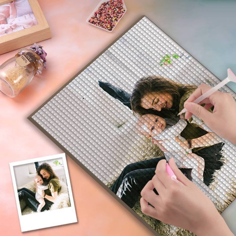 Family Gift Photo Diamond Painting Kits DIY Gift For New Mom – 5 Sizes