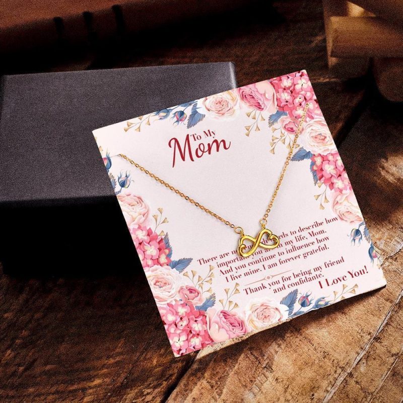 Personalized Necklace Gifts Custom Message Card Gifts To My Mom