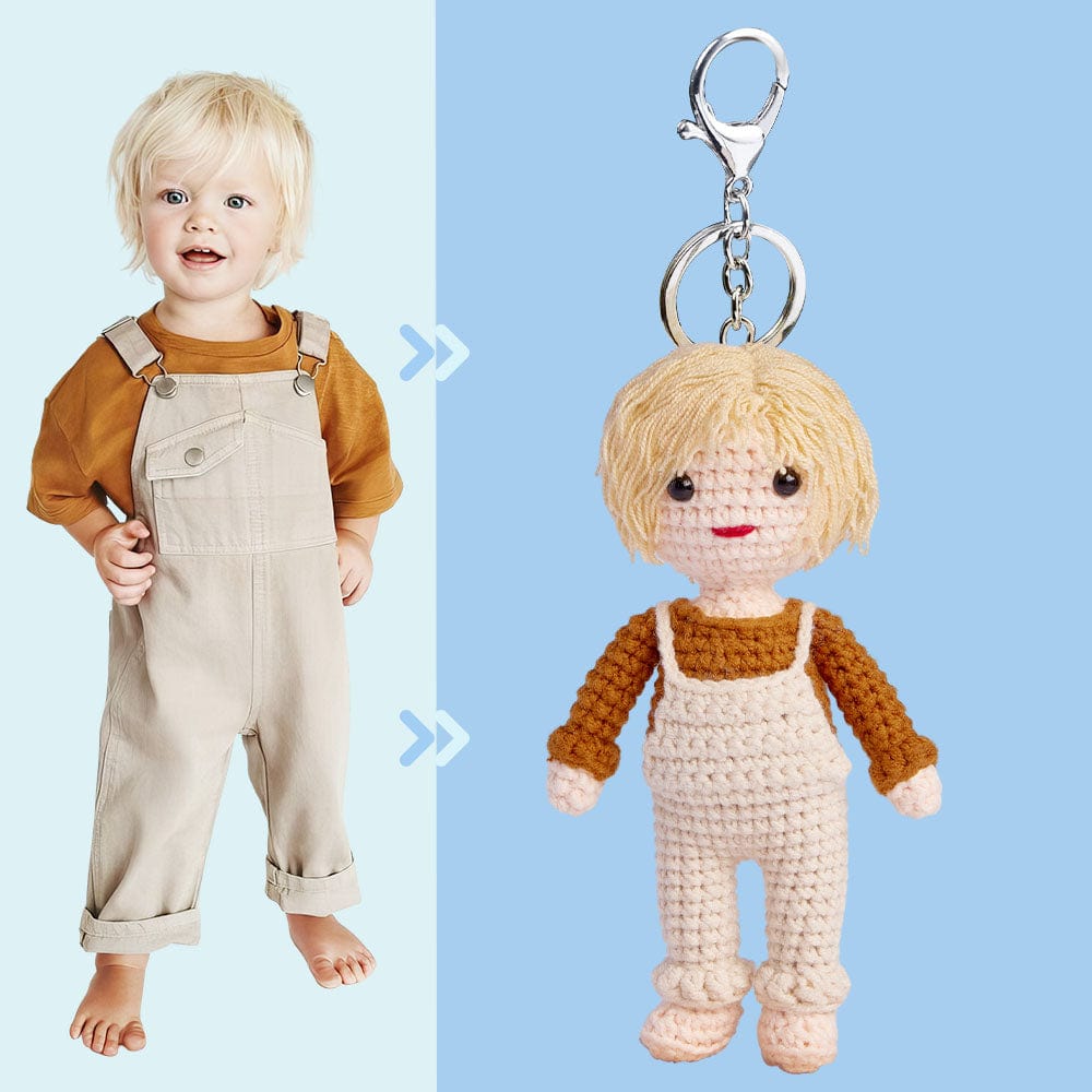 Custom Crochet Doll Personalized Gifts Handwoven Mini Look alike Dolls - Cute Kid Doll - Image 2