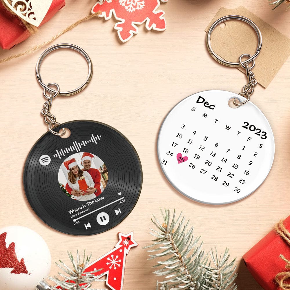 Scannable Keychain Custom Music Song Calendar Keychains Spotify Code Keychain - Image 2