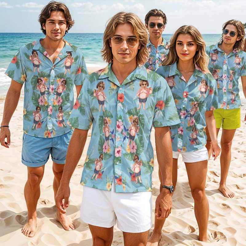 Custom Hawaiian Shirt With Face Custom Face Funny Hawaiian Shirt Gifts for Beach Party Gifts Multiple Styles for Team Gifts