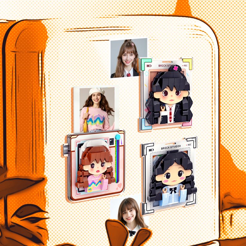 Custom Brick Figure Fridge Magnets Personalized Gift for Him or Her in Multiple Styles