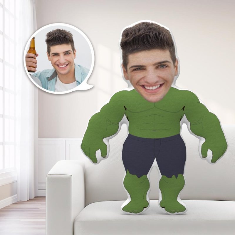 Custom Face Pillows Pillow Toy The Hulk Throw Pillow MiniMe Pillow Personalized Easter Gifts