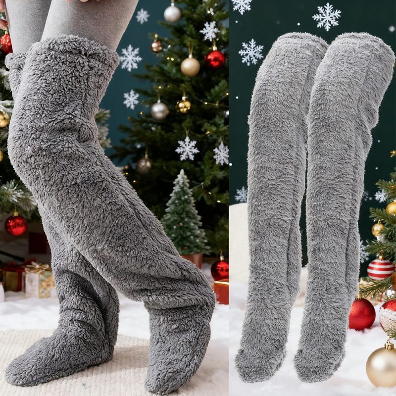 Fuzzy Socks Women Winter Leg Warmers Colorful Socks Gifts For Her Christmas Warm Gift