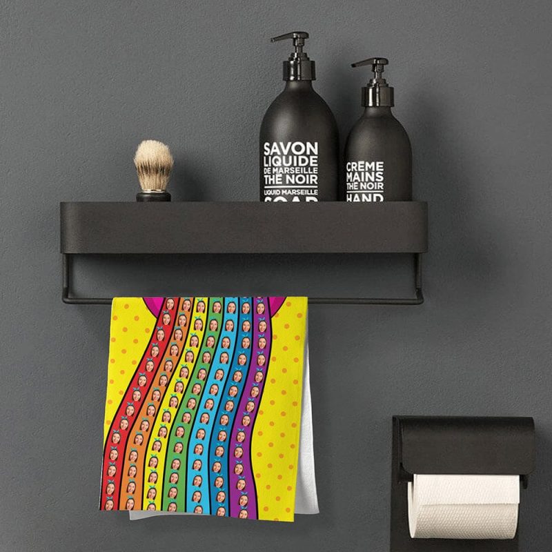 Design Your Own Towel With Face Funny Gifts for Her – Rainbow Tongue