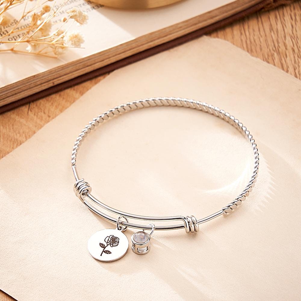 Custom Projection Bracelet Birthday Flower Valentine's Day Gift - Image 3