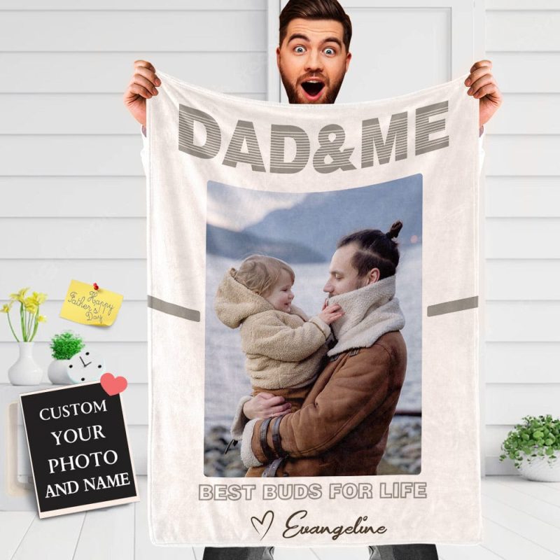Father’s Day Blanket Custom Photo Blanket Father’s Day Gift