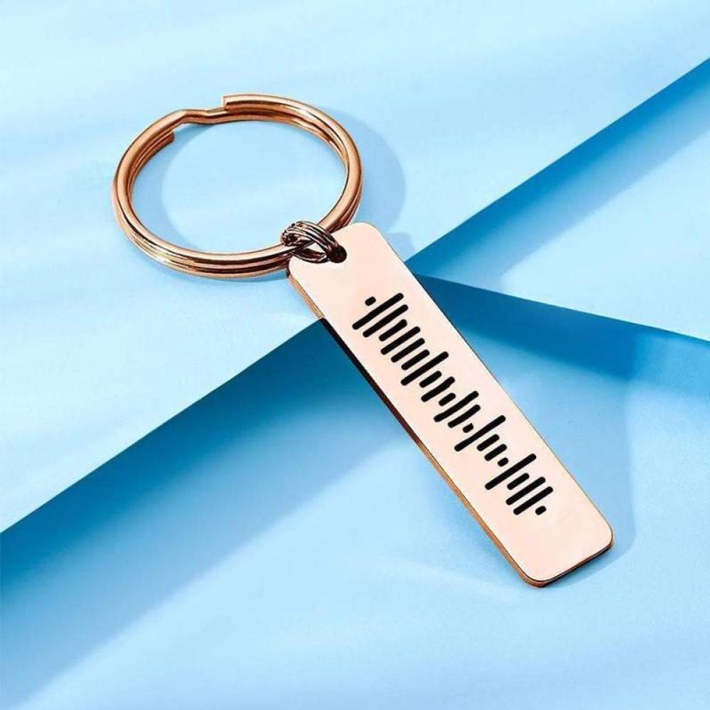 Music Keychain Custom Music Code Keychain Gifts for Friend