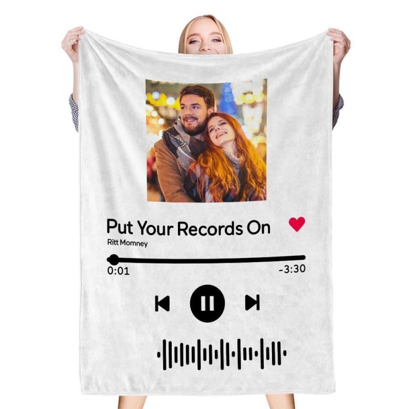 Photo Blankets Christmas Gifts For Girlfriend Valentines Day Gifts for Couple 4 Colors