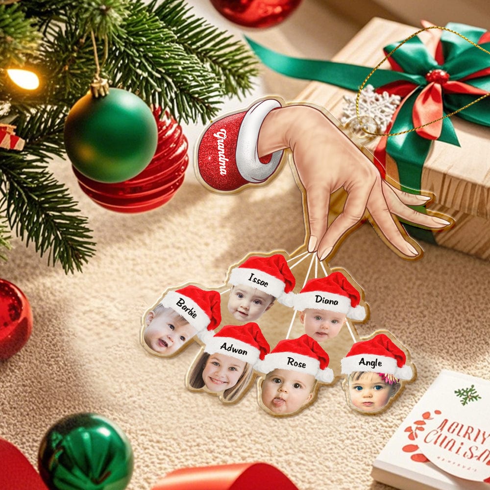 Personalized Grandma Grandkids Christmas Gift Custom Acrylic Funny Christmas Ornament Gifts - Image 2