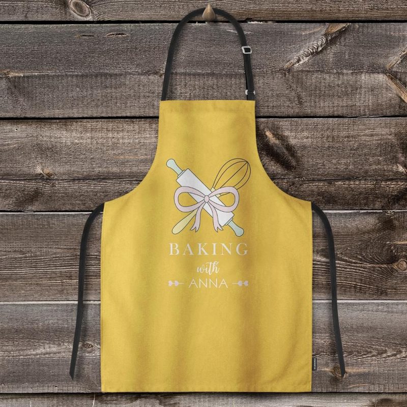 Custom Printed Apron with Name Kitchen Gift For Chef