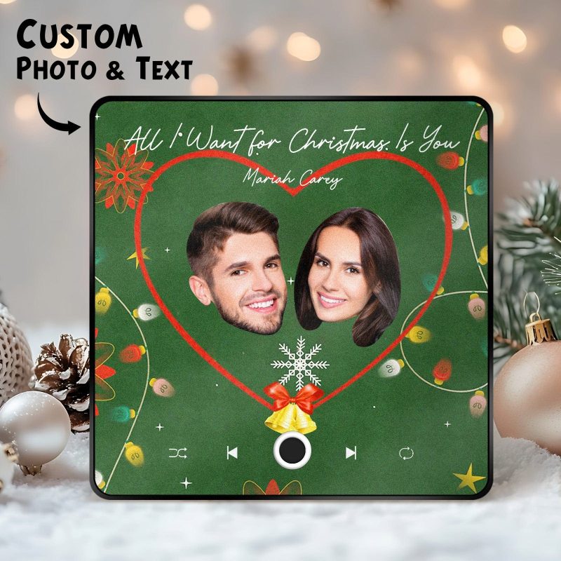 Customized Music Fridge Magnet Personalized Fridge Magnet With Face Photo for Creative Christmas Gift