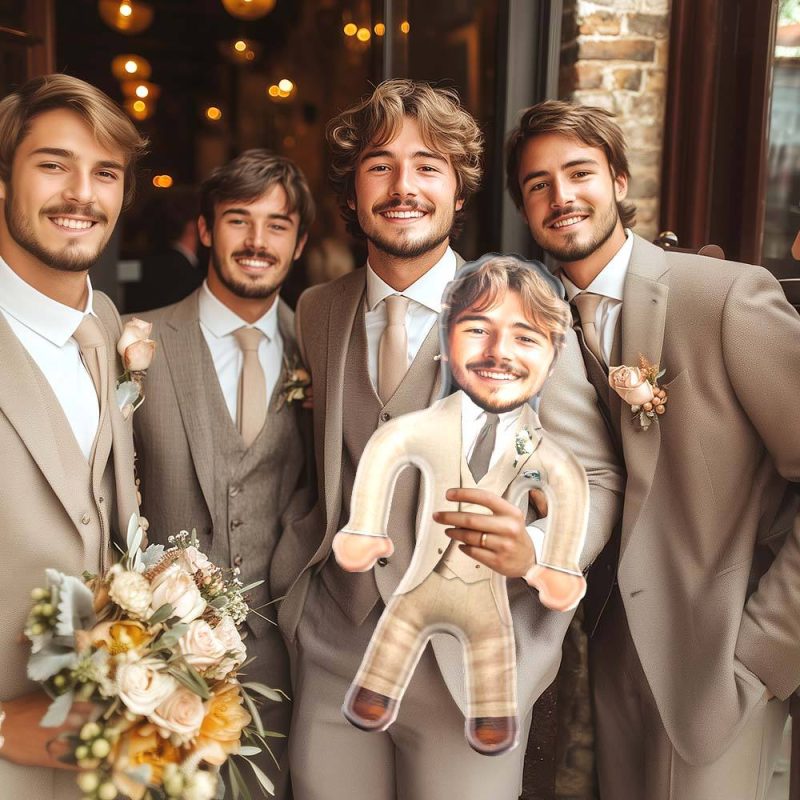 Custom Blow Up Doll Personalized Groom Blow Up Dolls Inflatable Doll for Funny Wedding Gift