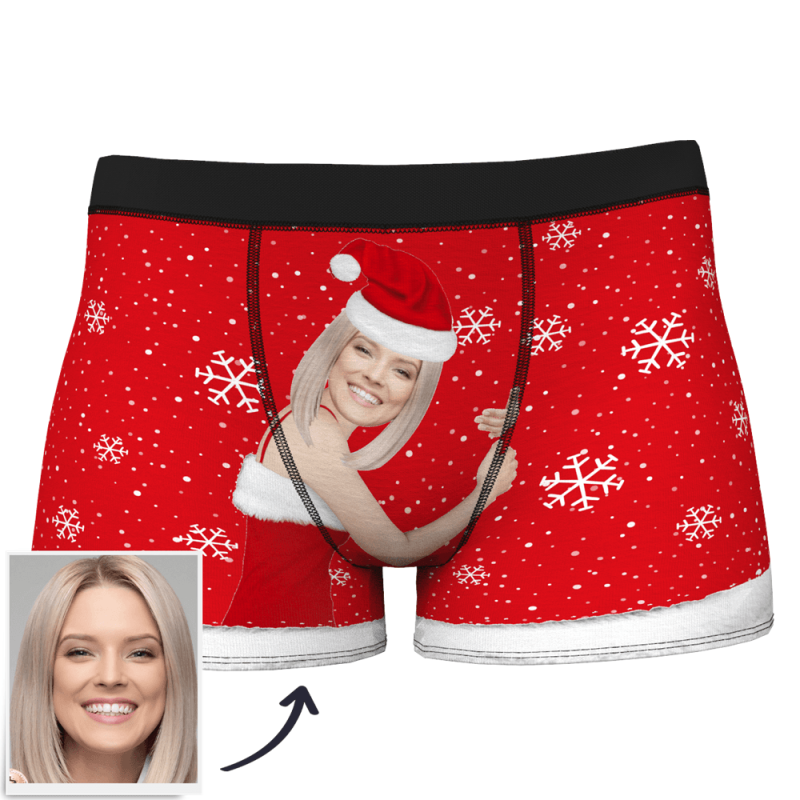Christmas Gifts Custom Face Men’s Christmas Underwear Face On Body Boxers
