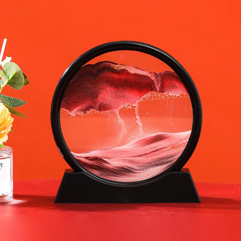 Deep Sea Moving Sand Art Black Moving Sand Art Valentines Day Gift for Her-Pink
