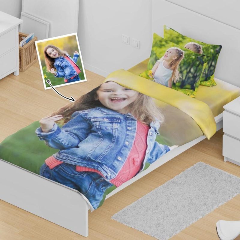 Personalized Bedding Set Sheet Duvet Cover With Your Photos Custom Gifts