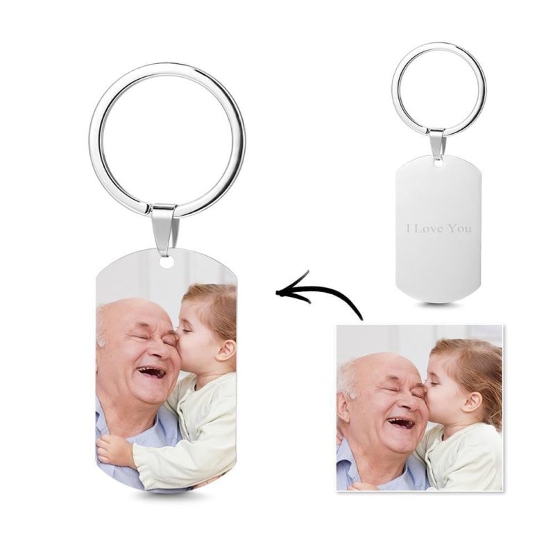 Father’s Day Keychain Custom Photo Keychain Father’s Day Gifts for Grandpa