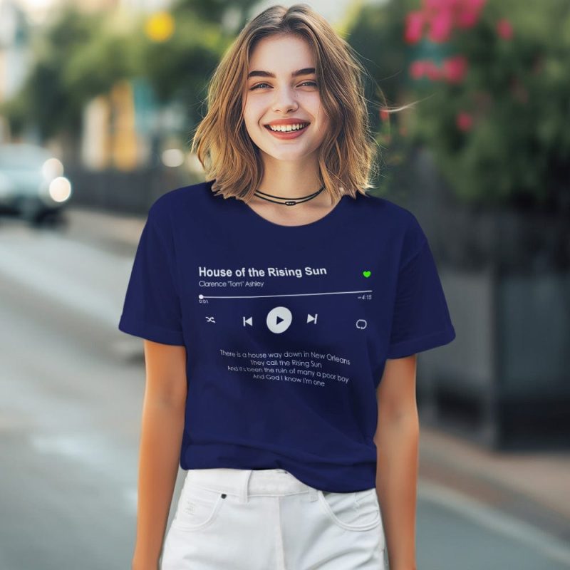 Personalized Music T-shirt Custom Song T-Shirt Gifts for Music Lovers