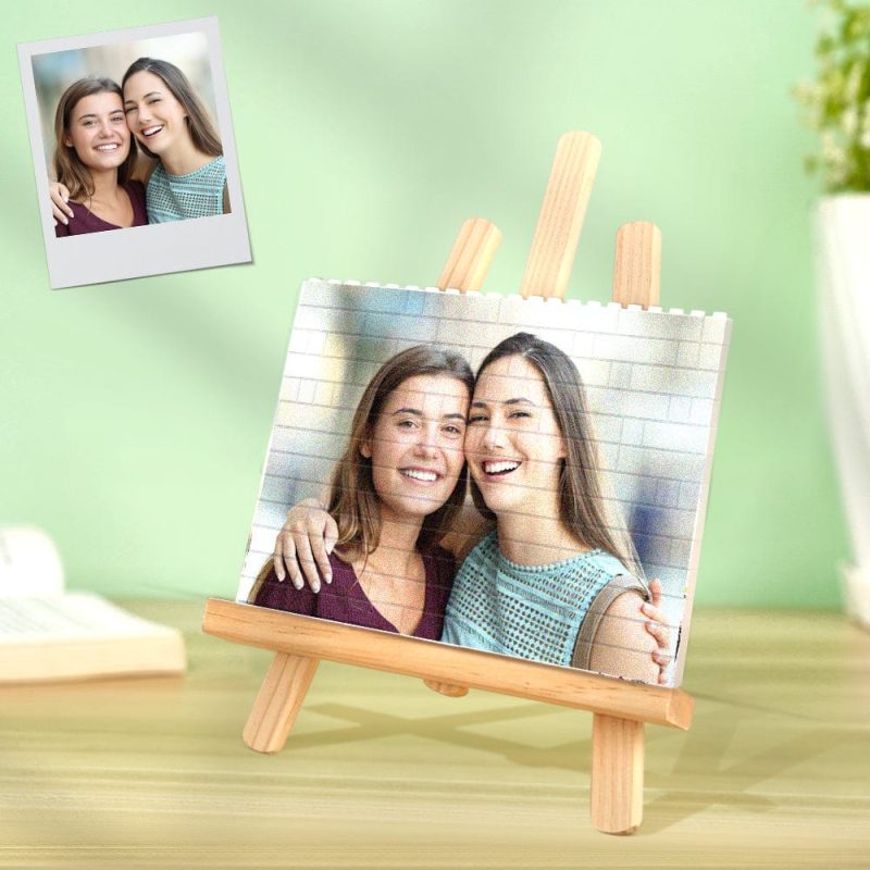 Custom Building Brick Photo Block Square Shape Puzzle Gift For Friends