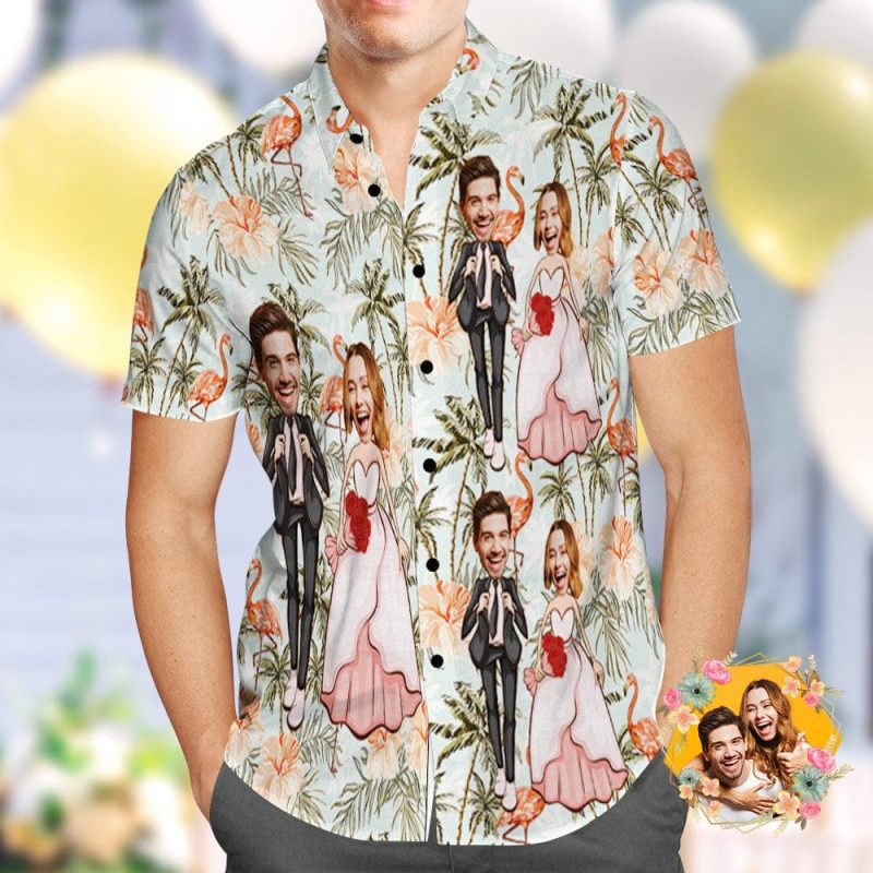 Custom Wedding Hawaiian Shirt Wedding Hawaiian Shirt Personalized Wedding Gifts