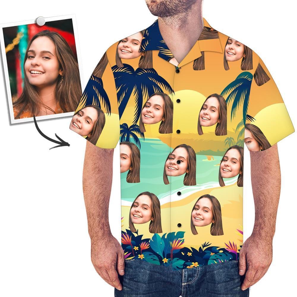 Custom Hawaiian Shirts with Face Summer Gift